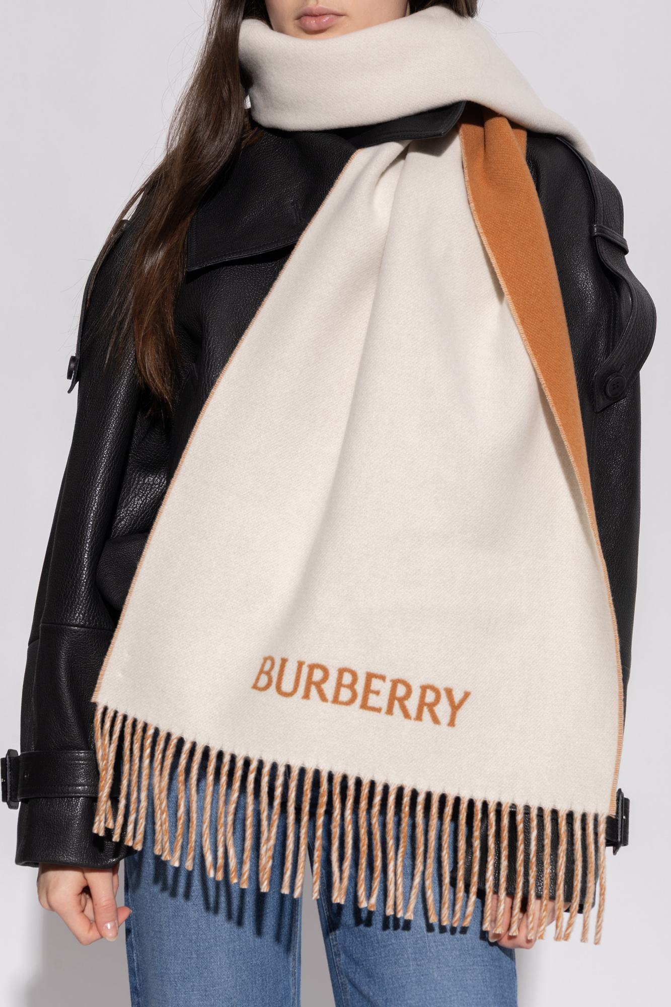 Burberry Cashmere scarf with logo | Men's | Vitkac